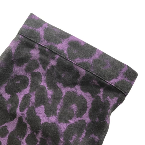 Ann Taylor Cascade Ruffle Top, Purple Animal‎ Print - Picture 10 of 11